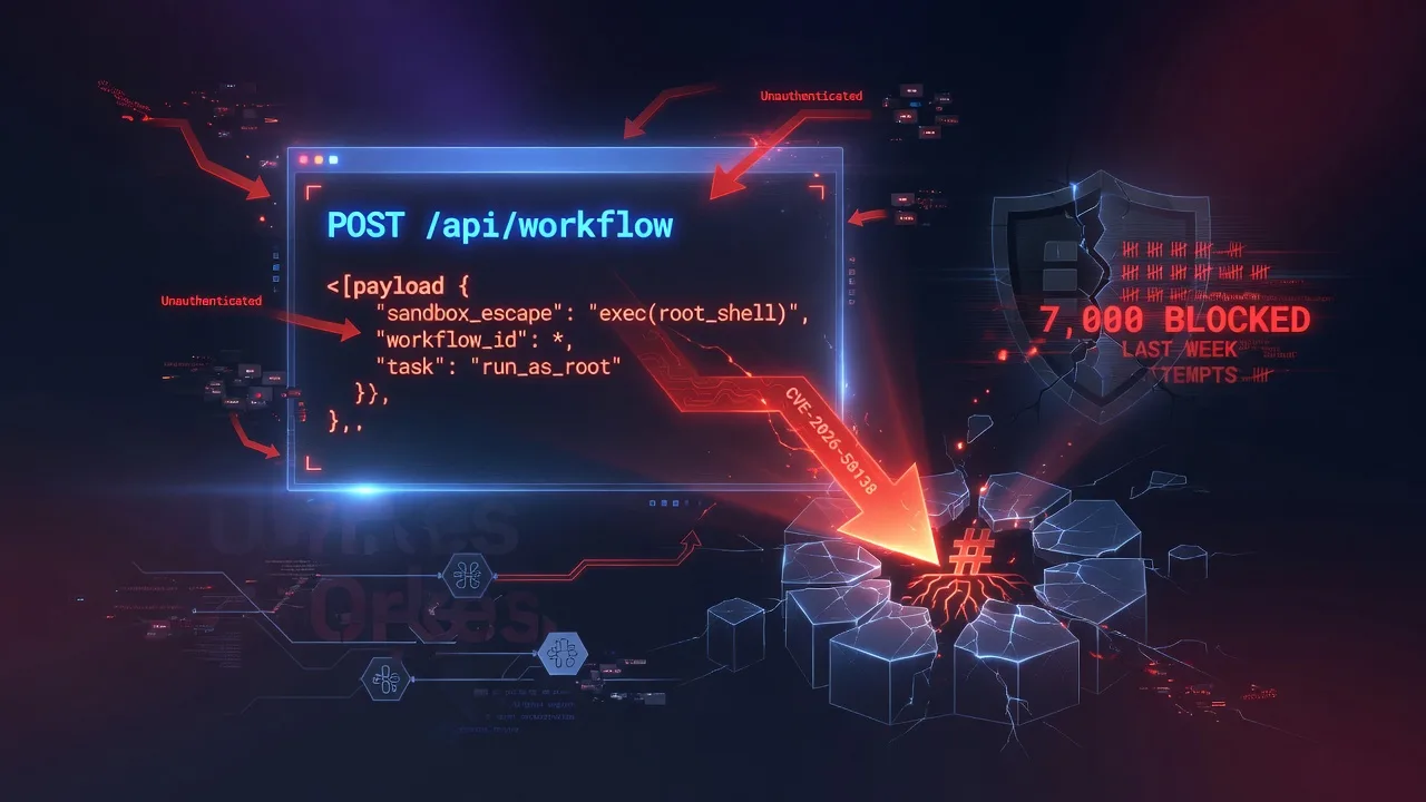 A Single Unauthenticated POST Gets Root on Orkes Conductor. Fortinet Blocked 7,000 Attempts Trying It Last Week.